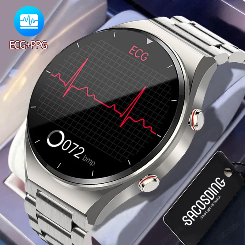 

Healthy Blood Sugar Smart Watch Men ECG+PPG Precise Body Temperature Heart Rate Monitor Smartwatch HRV Blood Pressure Watch 2023
