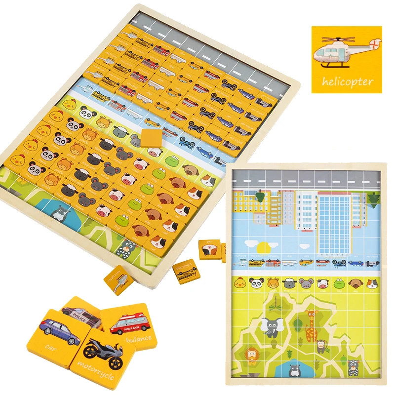 Logical Thinking Games Wooden Party Toys Animal Traffic Building Blocks Matching Games Montessori Educational Toys For Children
Logical Thinking Games Wooden Party Toys Animal Traffic Building Blocks Matching Games Montessori Educational Toys For Children
