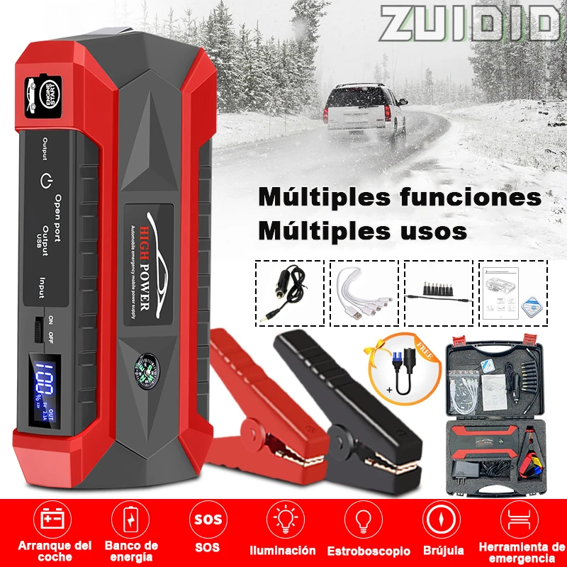 Car Battery Jump Starter Portable Power Bank 12V Battery Booster Charge Starting Device Emergency Light Diesel Articles For Cars
Car Battery Jump Starter Portable Power Bank 12V Battery Booster Charge Starting Device Emergency Light Diesel Articles For Cars