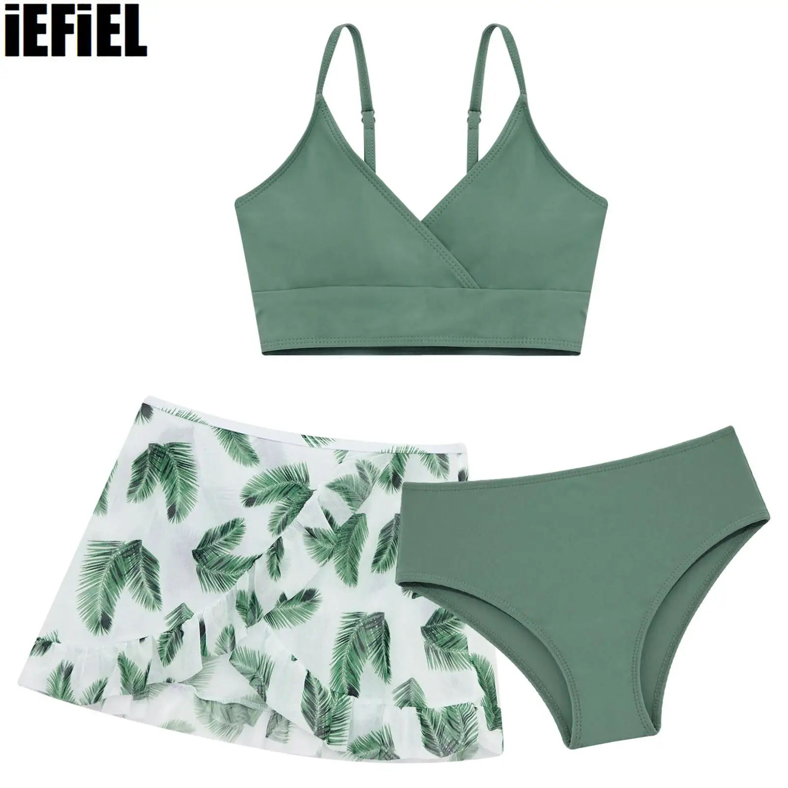 3PCS Girls Padded Bikini Swimsuit Bathing Suits with Cover Up Skirt Floral Print Beach Surf Tankini Swimwear
3PCS Girls Padded Bikini Swimsuit Bathing Suits with Cover Up Skirt Floral Print Beach Surf Tankini Swimwear