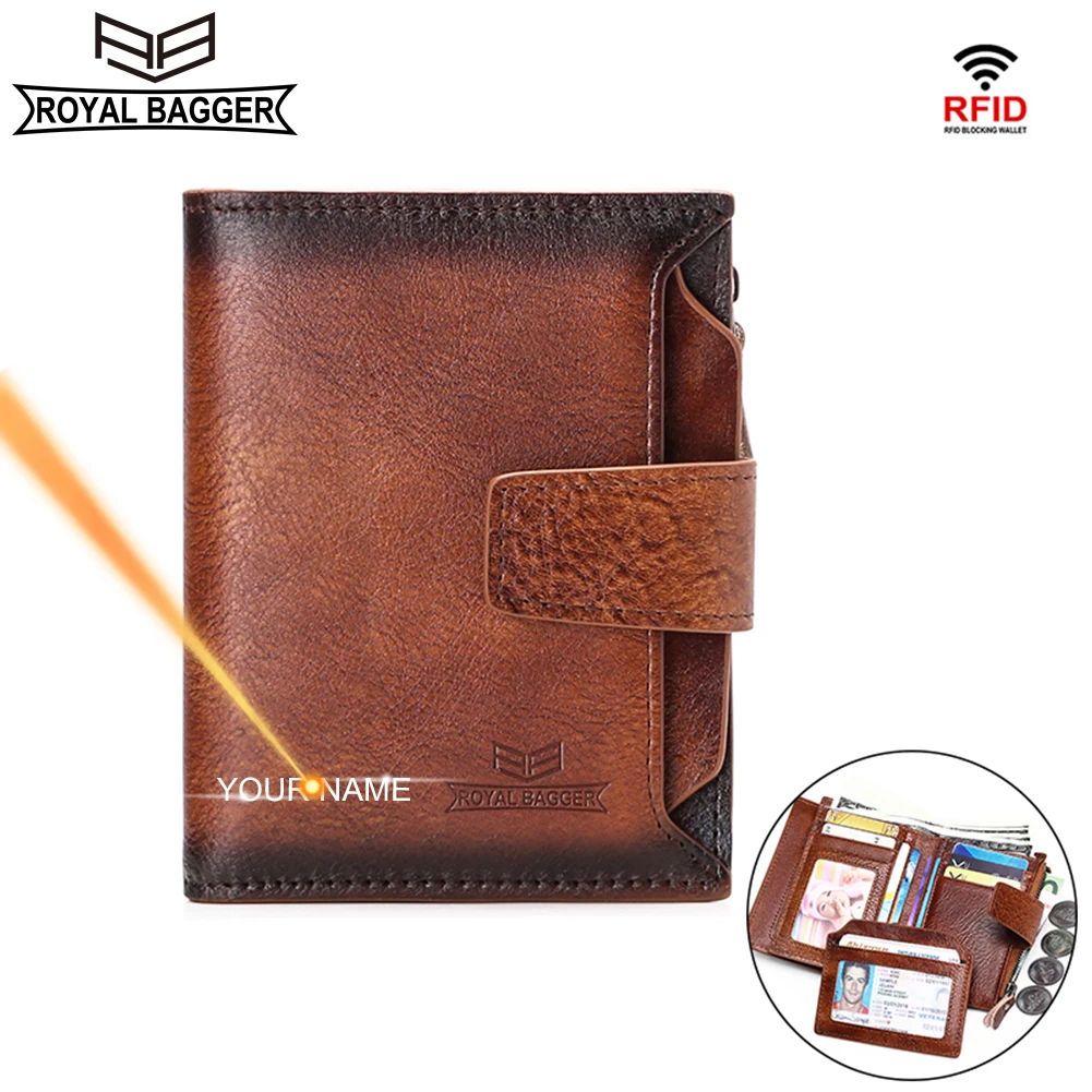Royal Bagger RFID Short Wallets for Men Retro Genuine Cow Leather Business Crad Holder Man Wallet Purse 1409
Royal Bagger RFID Short Wallets for Men Retro Genuine Cow Leather Business Crad Holder Man Wallet Purse 1409