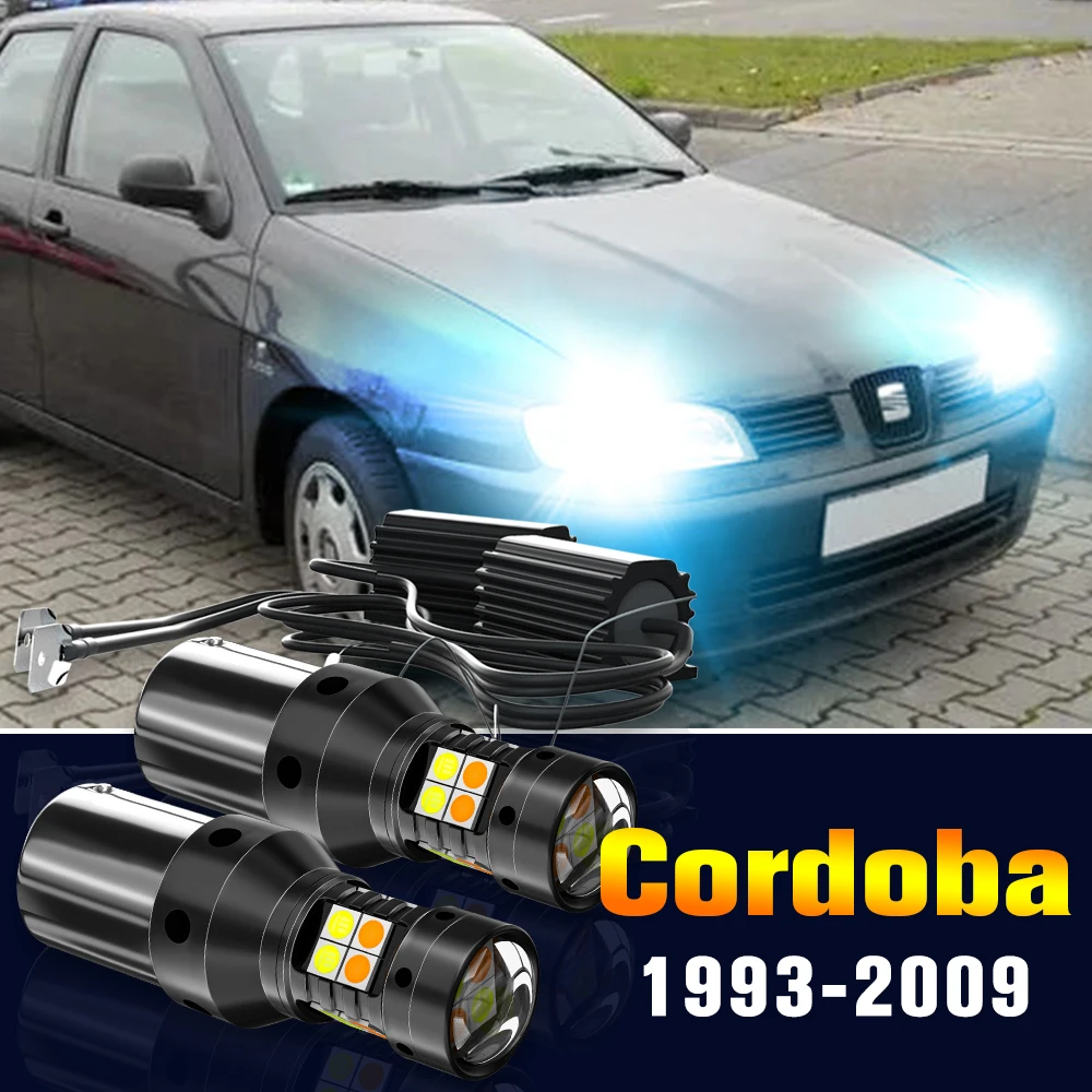 

2pcs LED Dual Mode Turn Signal+Daytime Running Light DRL Lamp For Seat Cordoba 6K 6L 1993-2009 2004 2005 2006 2007 Accessories