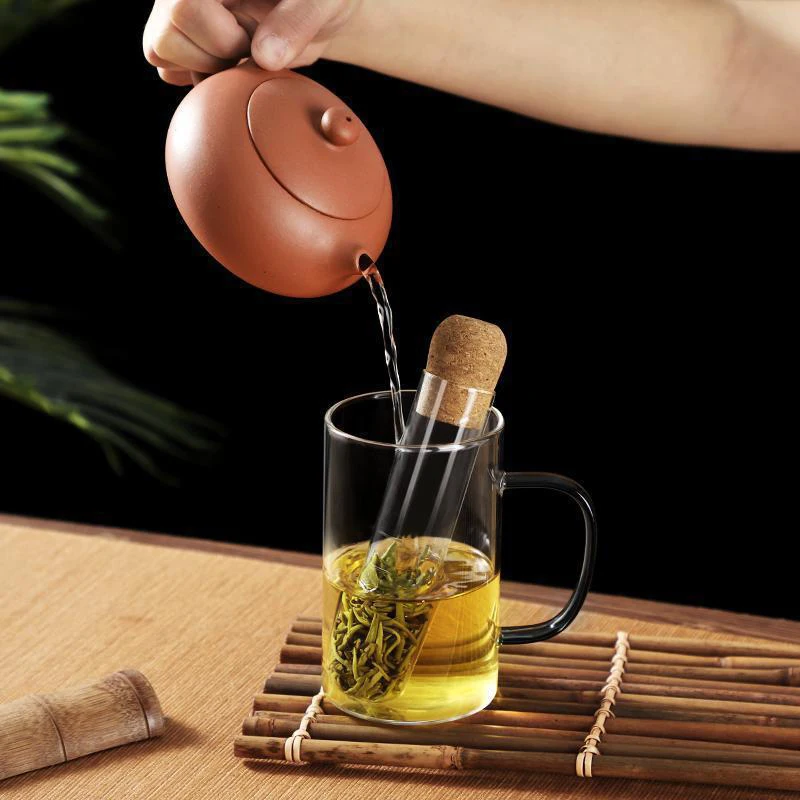 

1PC Creative Tea Infuser Teapot Test Tube Tea Strainer Herb Infuser Transparent Pipe Tea Infusing Utensils Kitchen Accessories