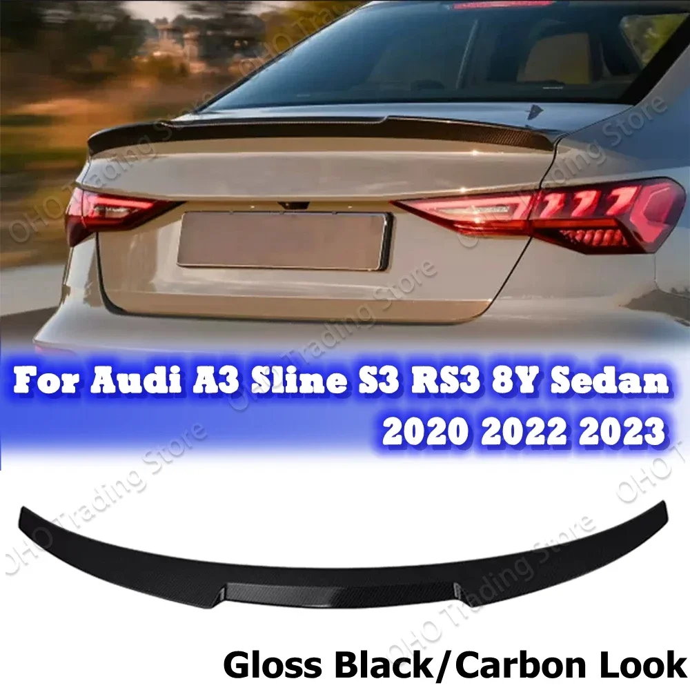 For Audi A3 Sline S3 RS3 8Y Sedan 2021 2022 2023 Rear Spoiler Wing Trunk Lip Tail Trunk Spoiler Glossy Black / Carbon Fiber Look
For Audi A3 Sline S3 RS3 8Y Sedan 2021 2022 2023 Rear Spoiler Wing Trunk Lip Tail Trunk Spoiler Glossy Black / Carbon Fiber Look
