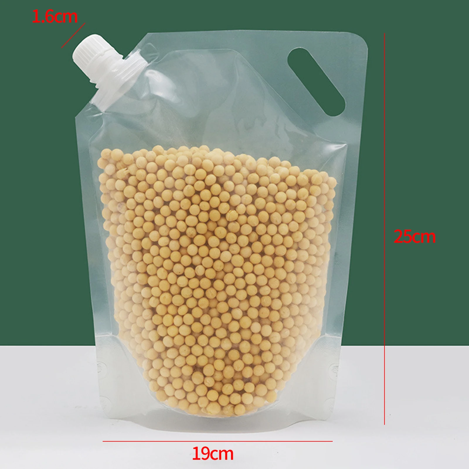

1pc Kitchen Storage Bag Transparent Grains Sealed Packaging Bag Food Moisture-Proof Storage Bag Protable Reusable Jar-shaped Bag