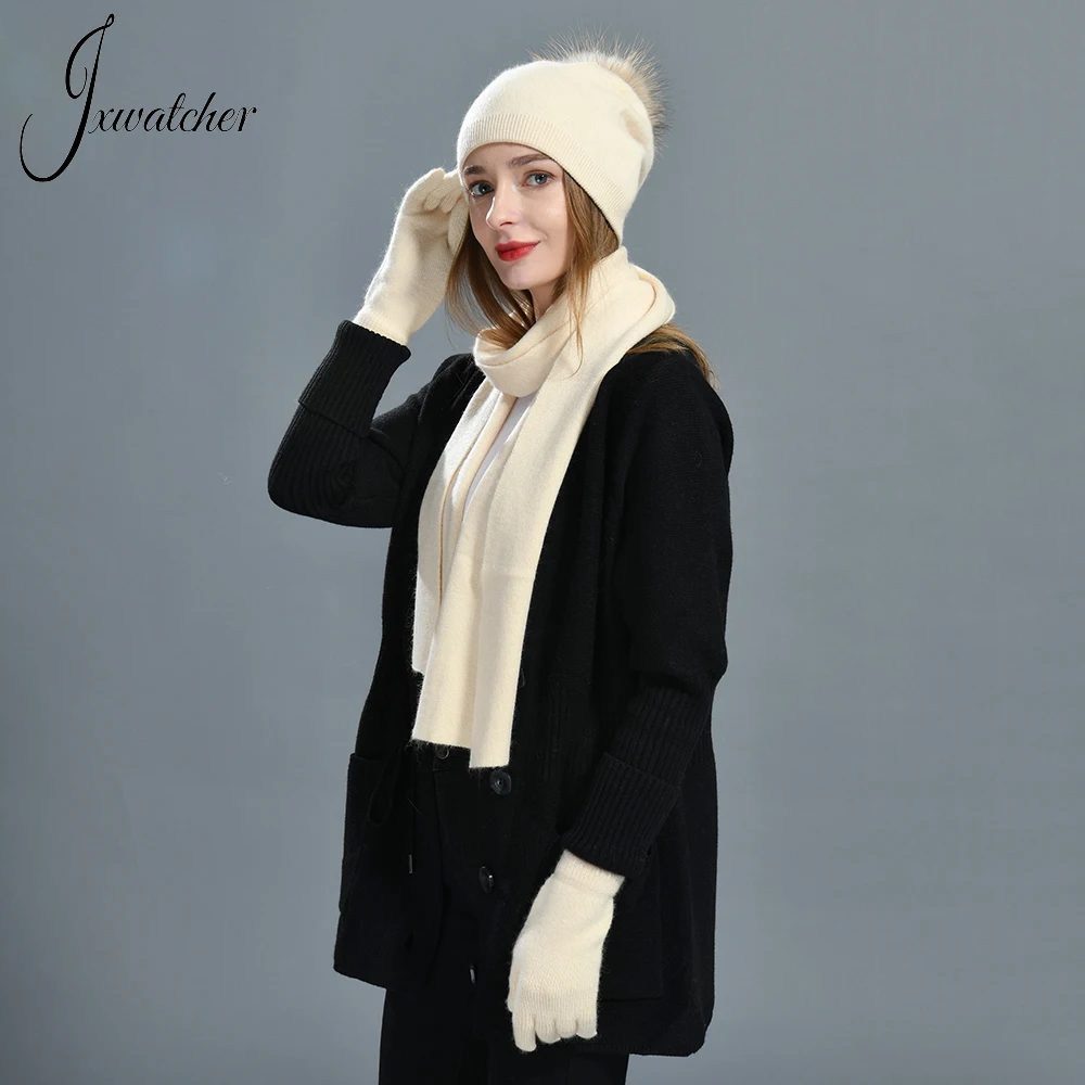 Jxwatcher Winter Hat Gloves and Scarf Set Women 3 Pieces Double Layer Cashmere Wool Knitted Beanie Soft Mitten Long Shawl
Jxwatcher Winter Hat Gloves and Scarf Set Women 3 Pieces Double Layer Cashmere Wool Knitted Beanie Soft Mitten Long Shawl