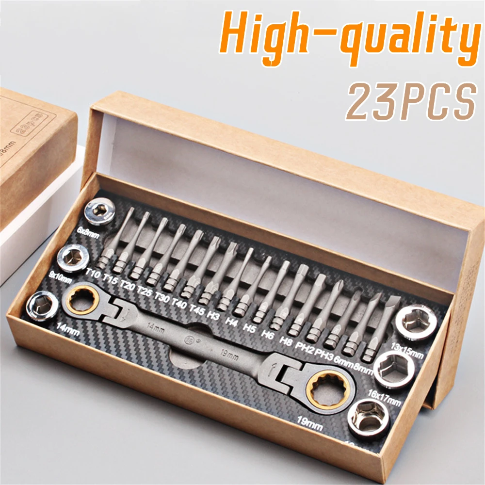 High-quality Sleeve Set Ratchet Screwdriver Wrench Kit DIY Household Repair Tools Magnetic Screw Driver Bits Set Hand Tools
High-quality Sleeve Set Ratchet Screwdriver Wrench Kit DIY Household Repair Tools Magnetic Screw Driver Bits Set Hand Tools