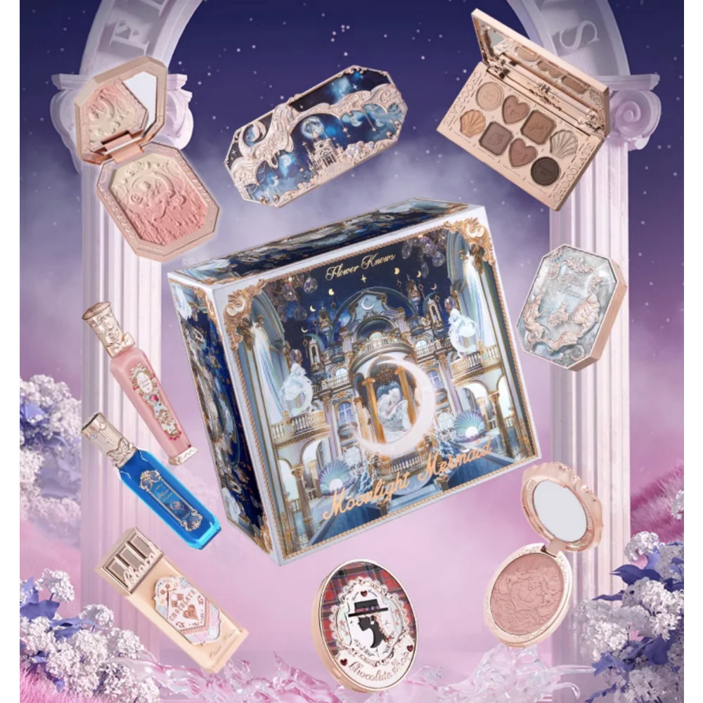 Flower Knows Moonlight Mermaid Cosmetics Eyeshadow Blusher Lip Gloss and Eyeliner Pen Set Matte Long-lasting Makeup Cosmetics
Flower Knows Moonlight Mermaid Cosmetics Eyeshadow Blusher Lip Gloss and Eyeliner Pen Set Matte Long-lasting Makeup Cosmetics