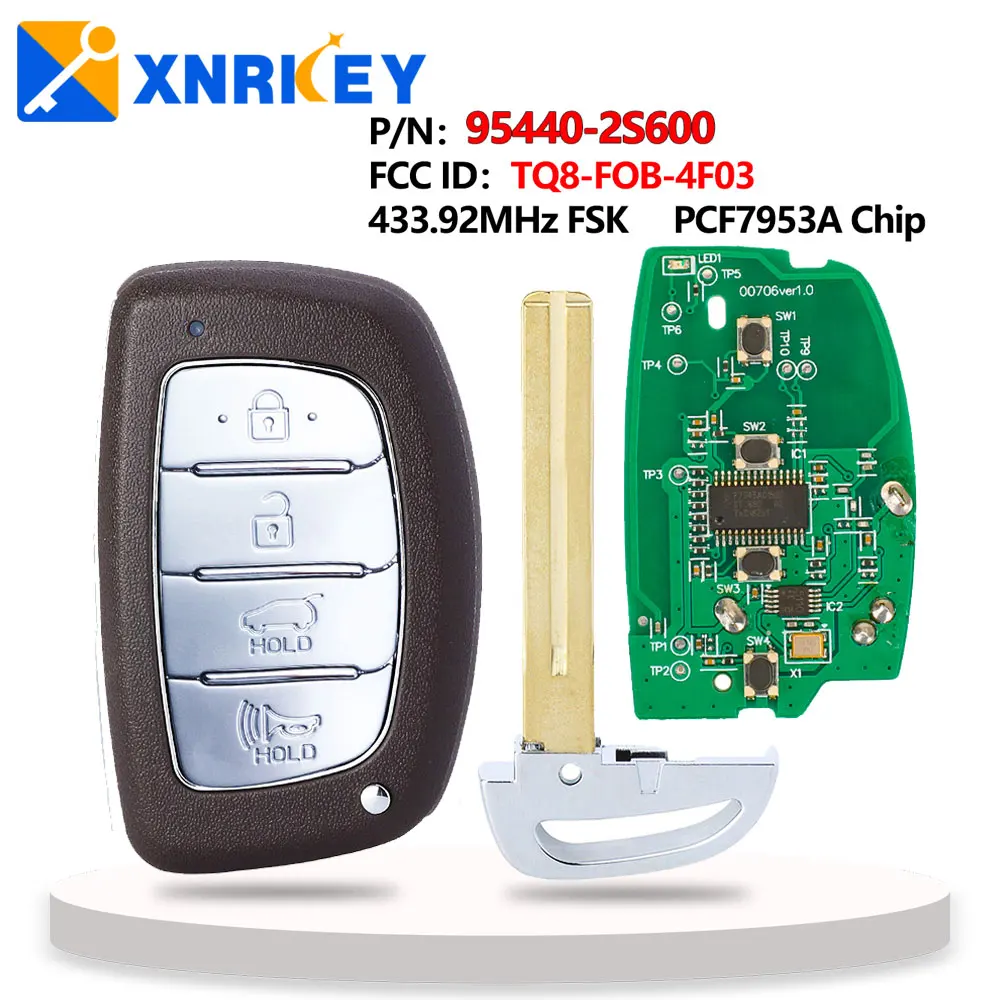 XNRKEY 4-кнопочный умный Автомобильный ключ PCF7953A чип 433,92 МГц для Hyundai Tucson 2014 2015 IX35 FCC: TQ8-FOB-4F03 P/N: 95440-2S600
XNRKEY 4-кнопочный умный Автомобильный ключ PCF7953A чип 433,92 МГц для Hyundai Tucson 2014 2015 IX35 FCC: TQ8-FOB-4F03 P/N: 95440-2S600