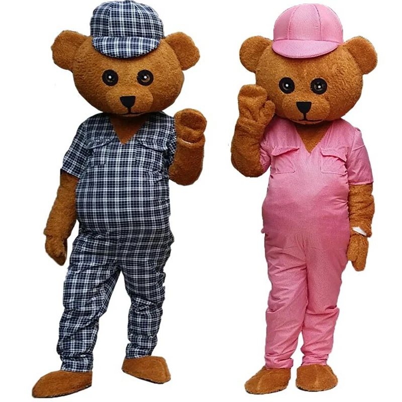 

Aldult Teddy Bear Mascot Costume Cartoon Animal Cosplay Costume Fancy Dress Party Christmas Curly Bear Mascotter