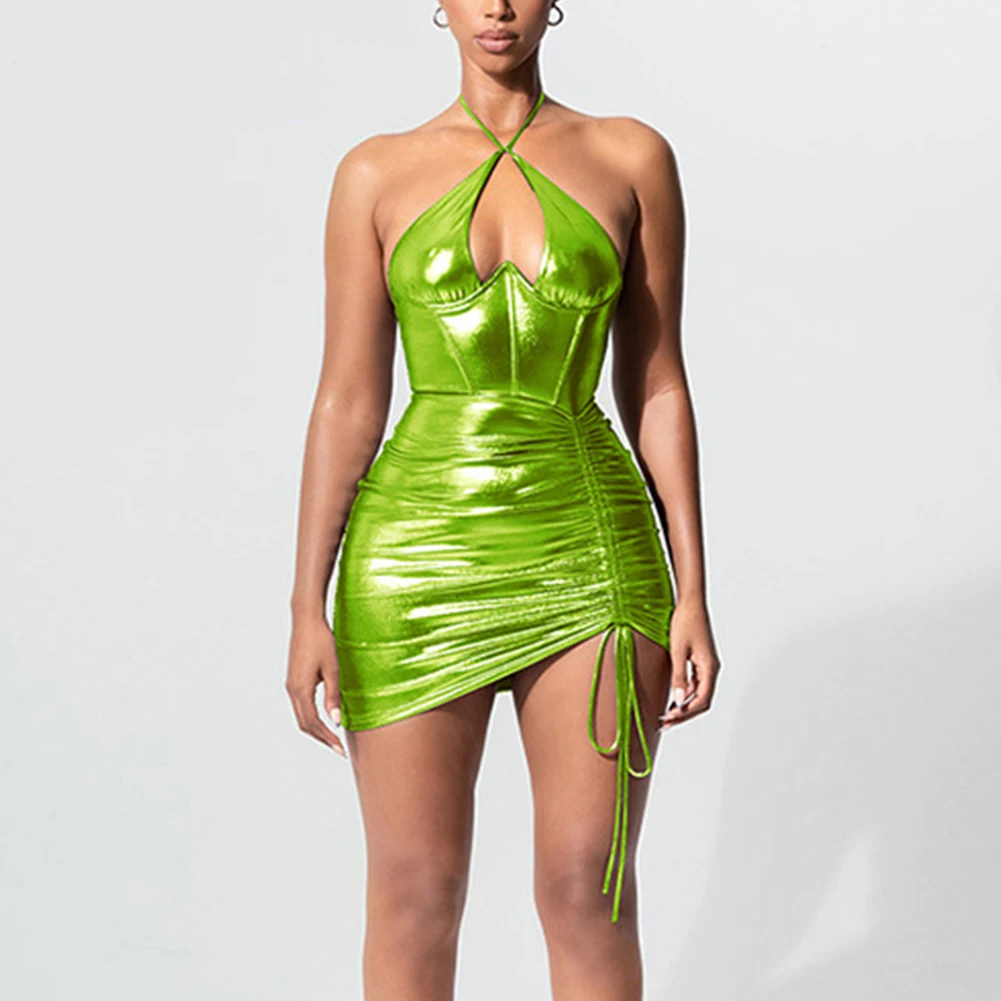 Lace Up Halterneck Strapless Dress Women Sexy Backless Party Bodycon Mini Dresses Sleeveless Night Club Short Outfit Hollow Out
Lace Up Halterneck Strapless Dress Women Sexy Backless Party Bodycon Mini Dresses Sleeveless Night Club Short Outfit Hollow Out