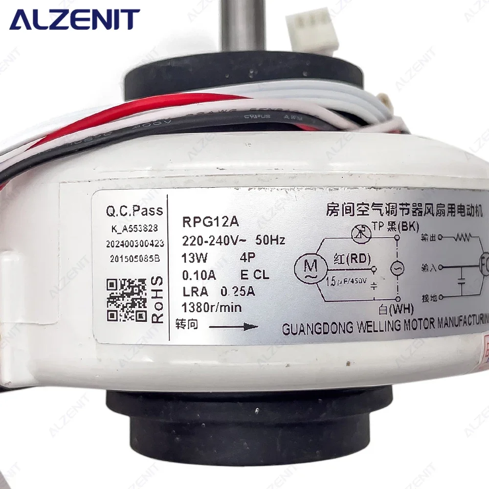 

New AC Cooling Fan Motor RPG12A For TCL Air Conditioner 220-240V 50Hz 13W 1380r/min Conditioning Parts