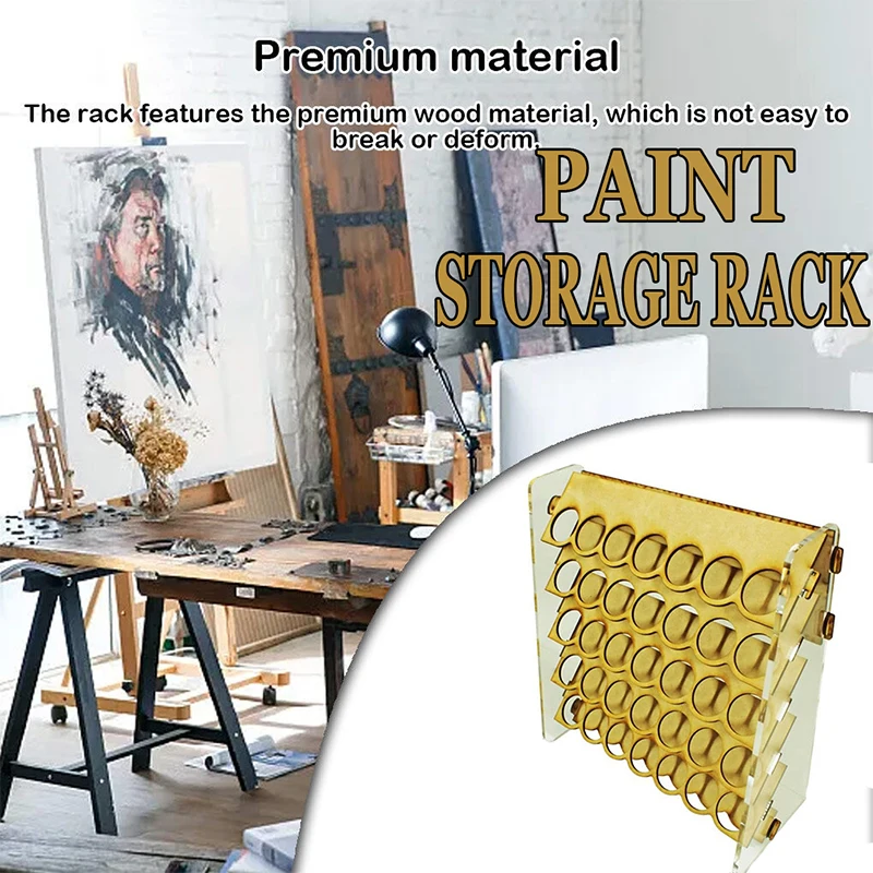 Model Paint Organizer Simple Wood Craft Multi-layer Pigment Rack Delicate DIY Pigments Shelf for Storing Organizing Use Type 1
Model Paint Organizer Simple Wood Craft Multi-layer Pigment Rack Delicate DIY Pigments Shelf for Storing Organizing Use Type 1