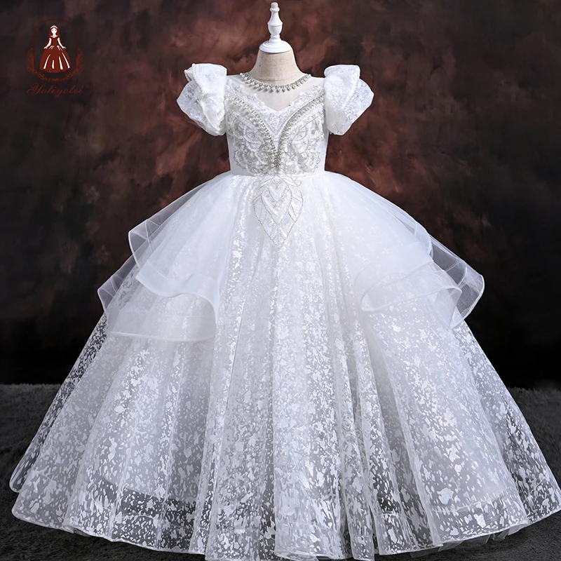 Yoliyolei Elegant Luxury Formal Wedding Gown Girls Child Evening Party Dress Teenage Puffy Sleeve Children Pageant Dress
Yoliyolei Elegant Luxury Formal Wedding Gown Girls Child Evening Party Dress Teenage Puffy Sleeve Children Pageant Dress