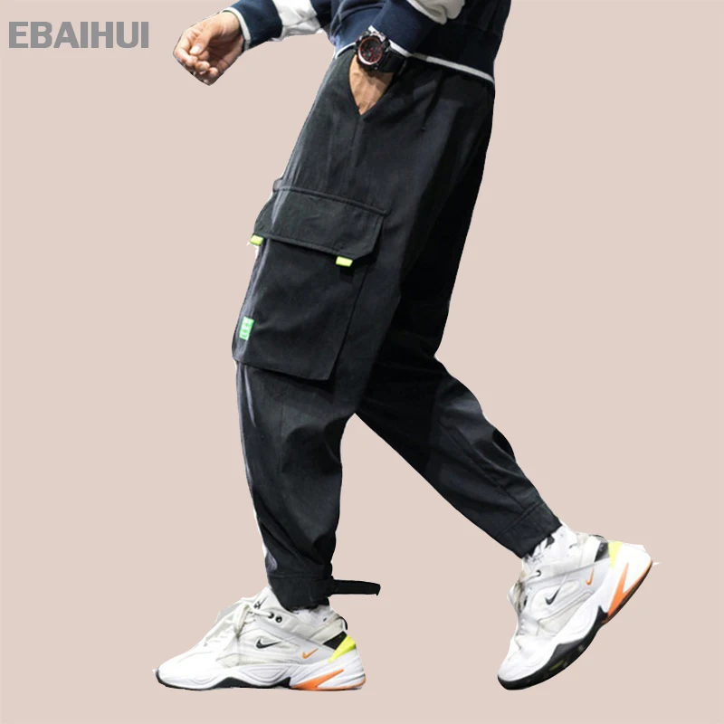 

EBAIHUI Multi-pocket Cargo Pants Men New Spring Oversized Harem Pant Overalls Hip Hop Casual Male Joggers Trousers Streetwear
