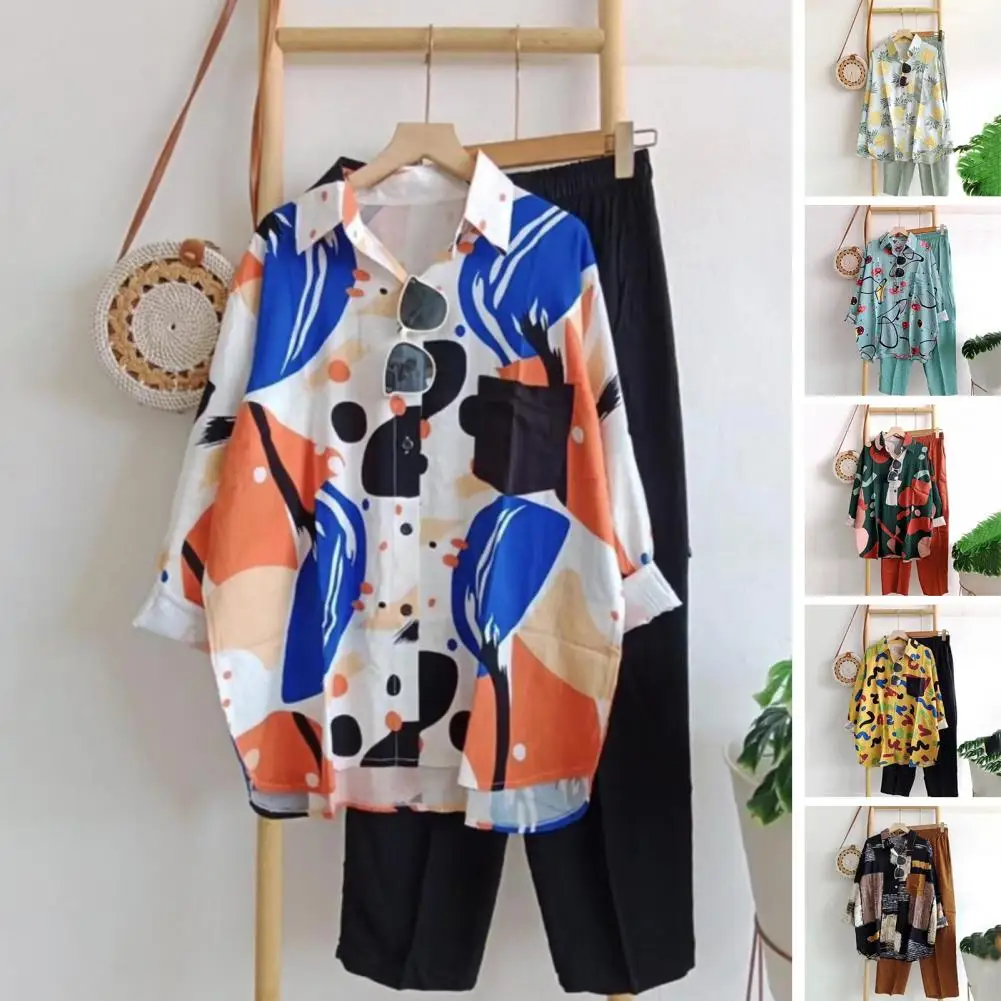 2 Pcs/Set Women Shirt Pants Set Chic Patch Pocket Lady Shirt Pants Set Multi Styles Lady Shirt Pants Set Lady Garment
2 Pcs/Set Women Shirt Pants Set Chic Patch Pocket Lady Shirt Pants Set Multi Styles Lady Shirt Pants Set Lady Garment
