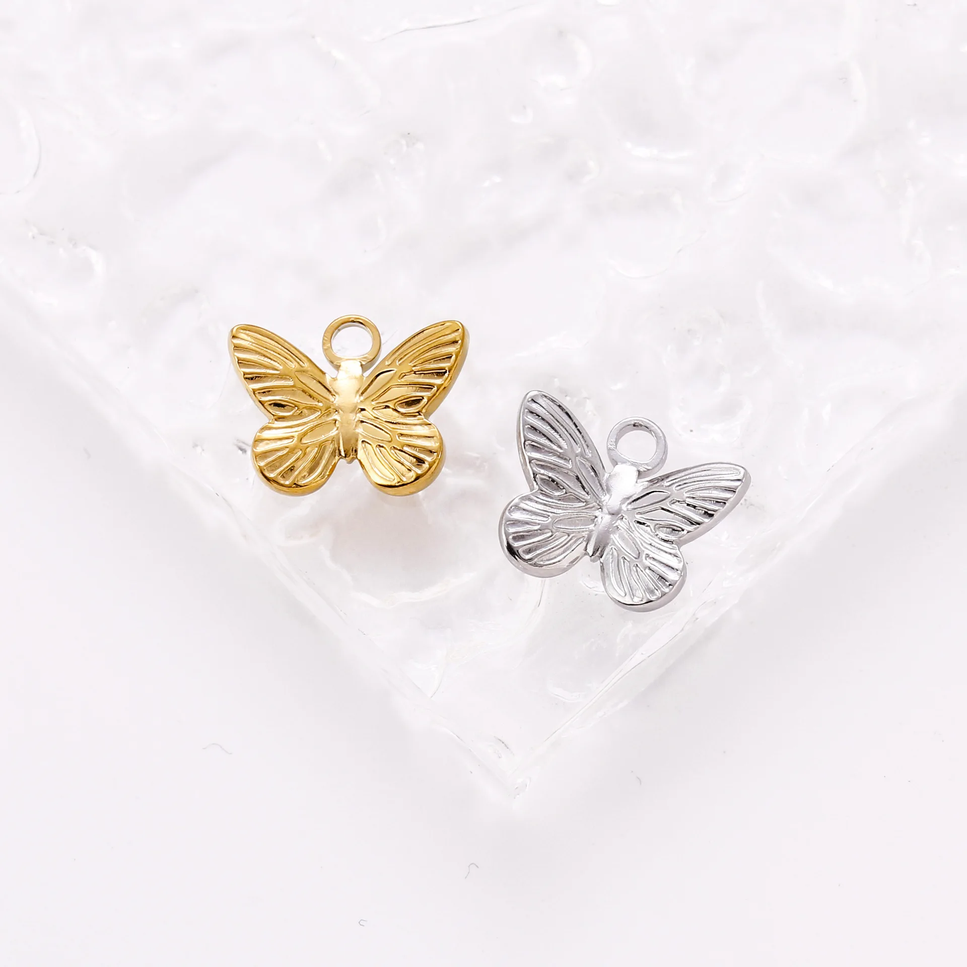 

5pcs Stainless Steel 12*15mm Butterfly Pendants Charms For DIY Jewelry Necklace Bracelet Earring Making Findings Supplies New