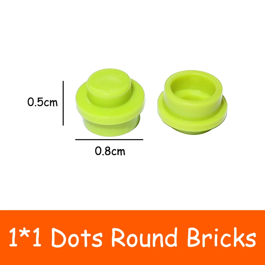 

250PCS 4073 6141 Plate Round 1x1 Dot MOC Assemble Particles DIY Building Blocks 1*1 Figures Lamp Bricks Educational Toy for Kids