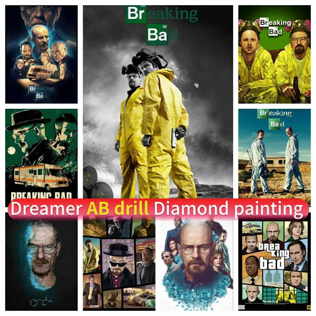Breaking Bad TV Series AB Diamond Painting Mosaic 5D DIY Art Embroidery Handmade Full Drill Round Square Corss Stitch Kit
Breaking Bad TV Series AB Diamond Painting Mosaic 5D DIY Art Embroidery Handmade Full Drill Round Square Corss Stitch Kit