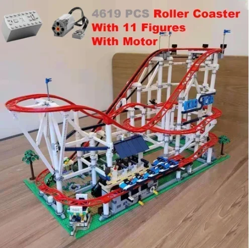 4619PCS With Motor Big Roller Coaster Compatible 15039 18003 15039 Model Building 10261 Blocks Bricks Kid Birthday10303 gifts
4619PCS With Motor Big Roller Coaster Compatible 15039 18003 15039 Model Building 10261 Blocks Bricks Kid Birthday10303 gifts