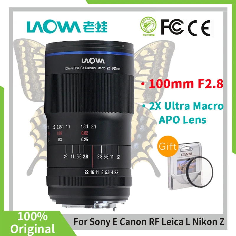 

Venus Optics Laowa 100mm f2.8 Full-Frame CA-Dreamer Macro 2X Ultra Macro APO Lens for Sony E Canon EF/RF Leica L Nikon Z Cameras