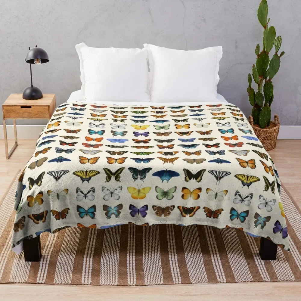 

Butterflies of North America Throw Blanket Thermals For Travel Weighted valentine gift ideas Thin Blankets
