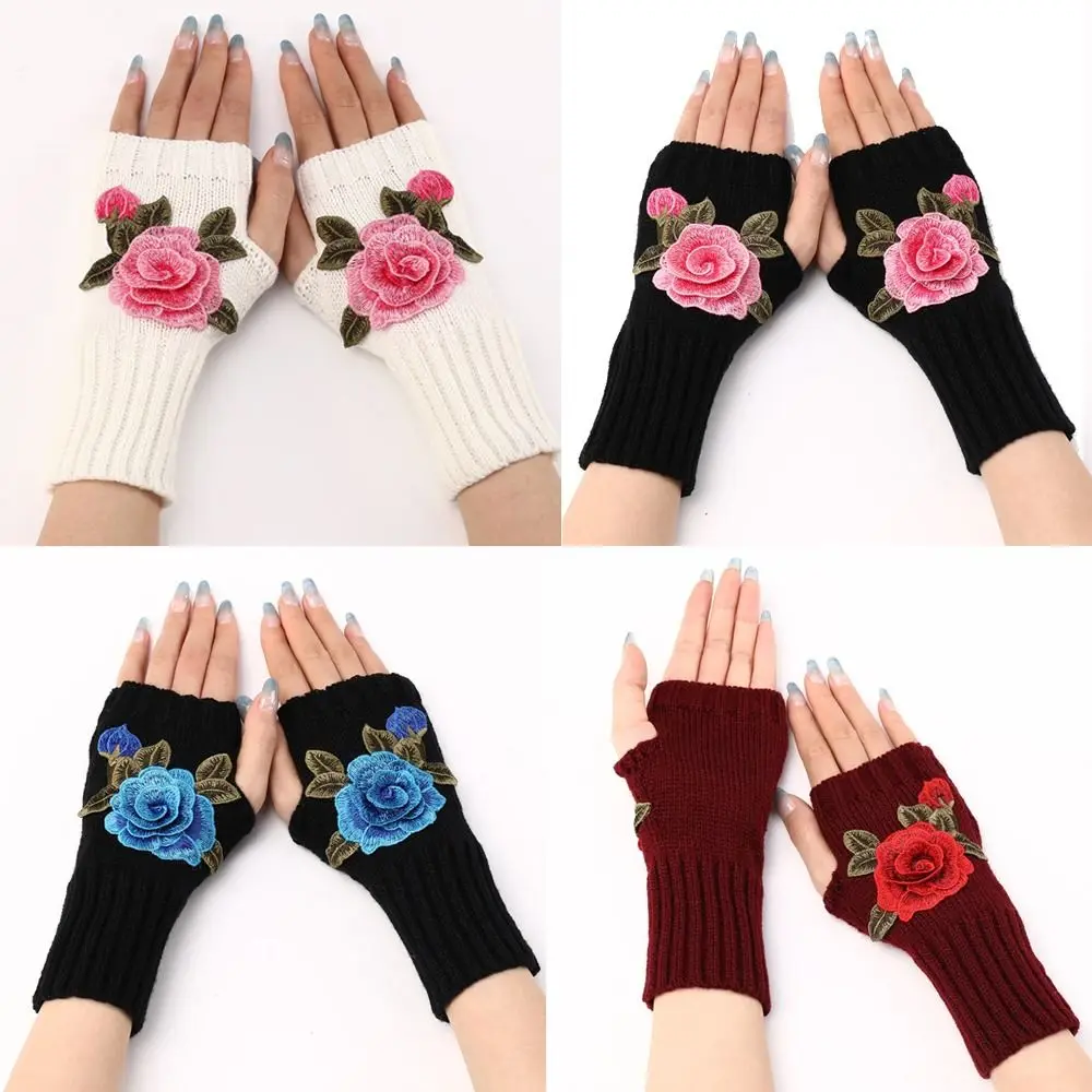 Knitted Wrist Gloves New Embroidered Flower White Black Elbow Mittens Goth Warm Accessories Wrist Sleeves Outdoor
Knitted Wrist Gloves New Embroidered Flower White Black Elbow Mittens Goth Warm Accessories Wrist Sleeves Outdoor