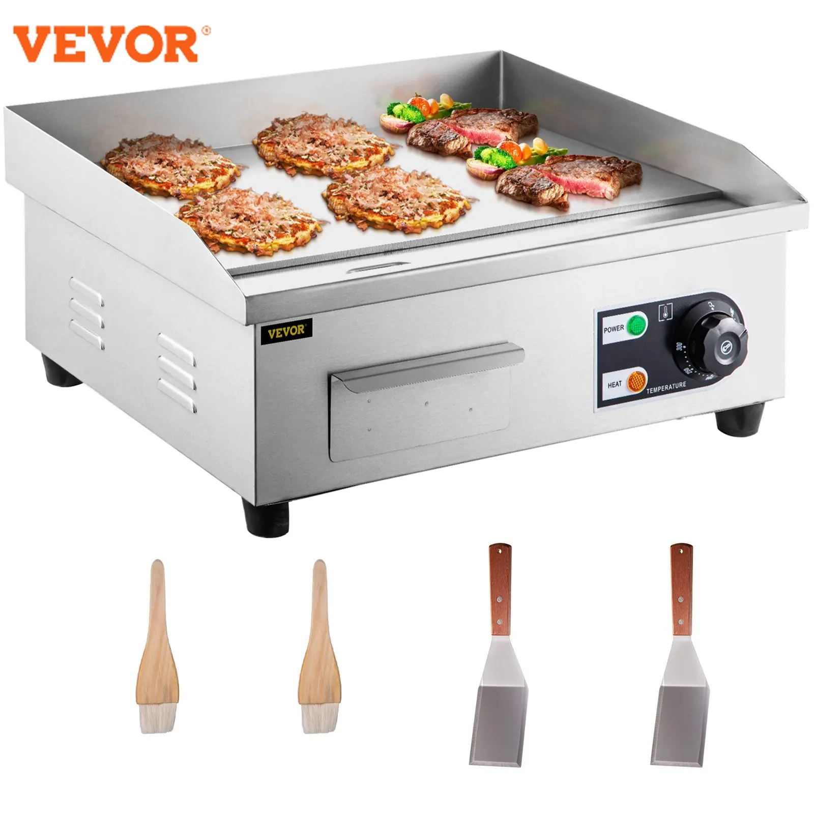 VEVOR Electric Countertop Griddle 30inch Stainless Steel Dual Temp Control W/ Drawer & Cooling Holes for BBQ Grill Cooking
VEVOR Electric Countertop Griddle 30inch Stainless Steel Dual Temp Control W/ Drawer & Cooling Holes for BBQ Grill Cooking