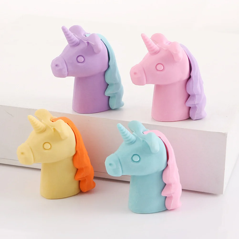 

Pencil Eraser Cute Erasers for Girls Puzzle Bulk Pets Desk Students Unicorn Pencils Christmas Kids