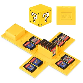 16 Slots Foldable Game Cards Cube Box for Switch Game Card Portable Collect Box Switch/Lite/OLED Game Card Storage Box