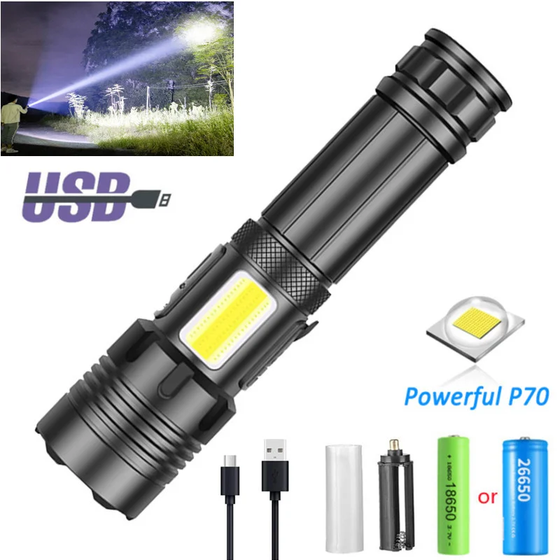 Powerful 7-Mode 4 Core USB Rechargeable Xhp70.2 Flashlight IP6 Waterproof Zoomable LED Torch Camping Searching Lamp
Powerful 7-Mode 4 Core USB Rechargeable Xhp70.2 Flashlight IP6 Waterproof Zoomable LED Torch Camping Searching Lamp