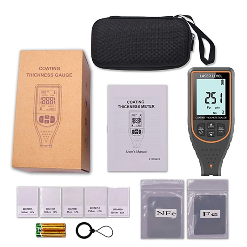Coating Thickness Gauge Thickness Meter Auto Measurement 0-1700Um Limit Alarm Data Storage 
Coating Thickness Gauge Thickness Meter Auto Measurement 0-1700Um Limit Alarm Data Storage