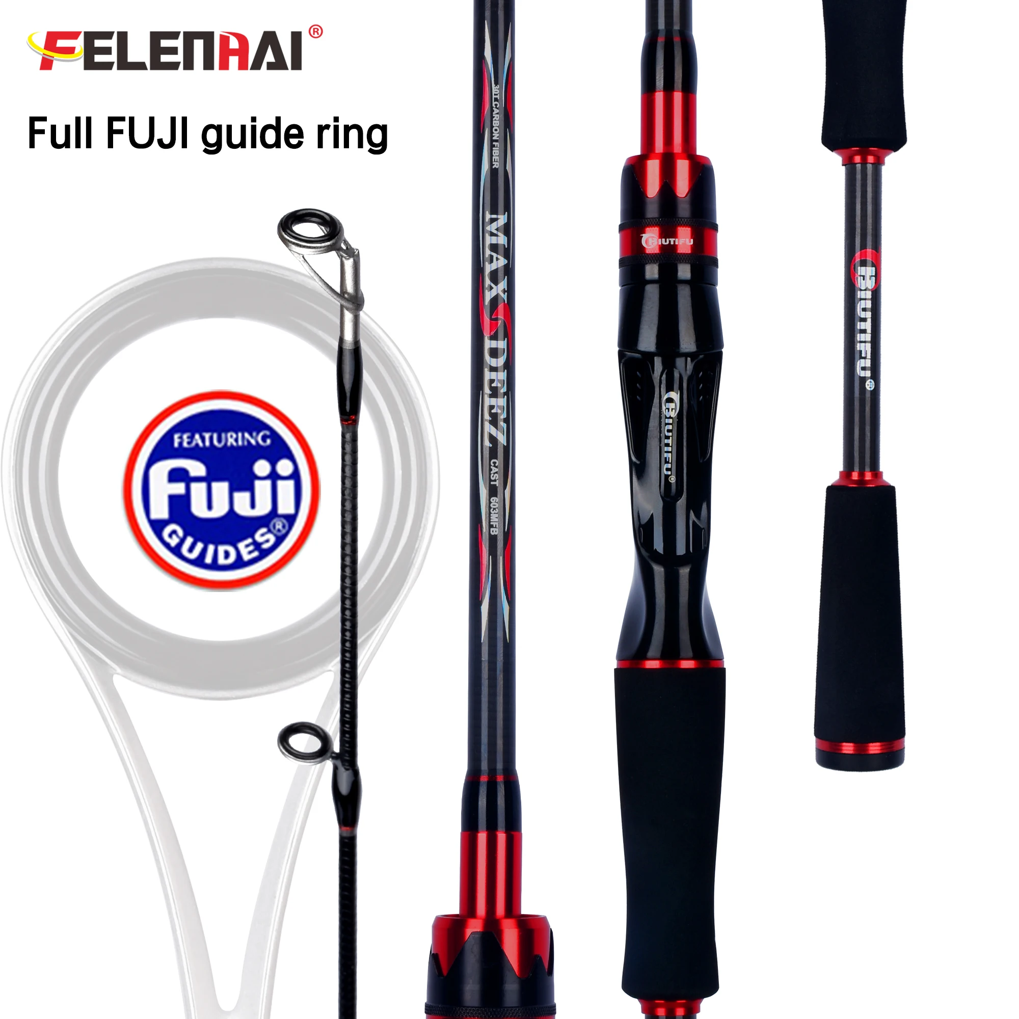 BIUTIFU MAXSDEEZ Spinning Casting Fishing Rods 2.1m 2.4m 30T Carbon Total FUJI Guides Lure 10-40g M/MH Baitcasting Travel Pole
BIUTIFU MAXSDEEZ Spinning Casting Fishing Rods 2.1m 2.4m 30T Carbon Total FUJI Guides Lure 10-40g M/MH Baitcasting Travel Pole