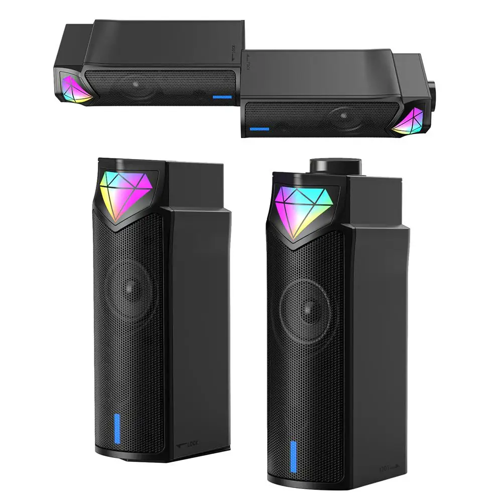 Bluetooth Speaker HiFi Stereo Audio Subwoofer Bulit-in Microphone 2 Ways to Connect LED RGB Backlit Light High-Powerful Speakers
Bluetooth Speaker HiFi Stereo Audio Subwoofer Bulit-in Microphone 2 Ways to Connect LED RGB Backlit Light High-Powerful Speakers