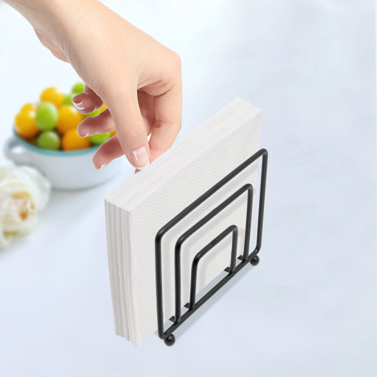 Napkin Holder, Simple Design Metal Napkin Holders Upright Decorative Napkins Holder for Home Kitchen Table, Black
Napkin Holder, Simple Design Metal Napkin Holders Upright Decorative Napkins Holder for Home Kitchen Table, Black