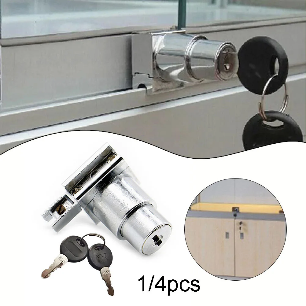 1/4x Door Lock Showcase Sliding Glass Door Lock Set W / Key For Display Cabinet Terrarium Security Lock Door Hardware
1/4x Door Lock Showcase Sliding Glass Door Lock Set W / Key For Display Cabinet Terrarium Security Lock Door Hardware