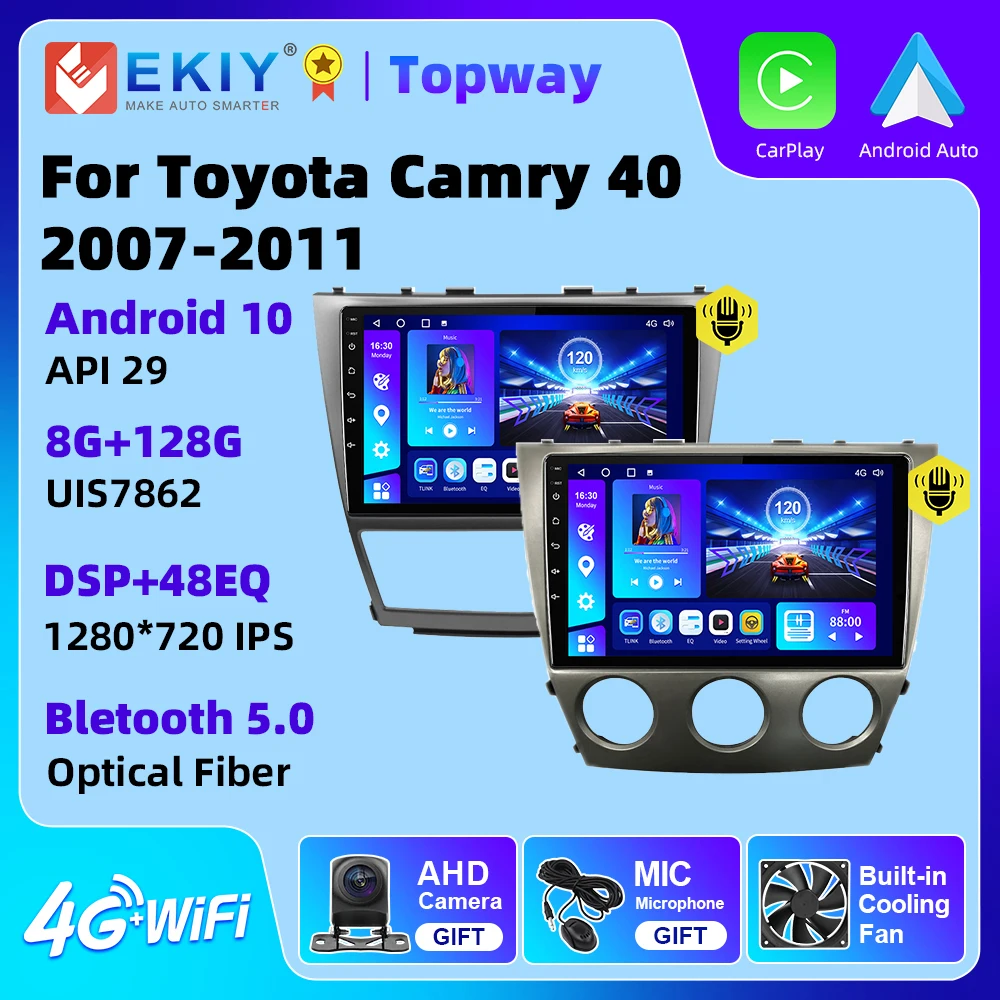 EKIY Car Radio for Toyota Camry 40 2007-2011 Multimedia Player DVD Stereo Audio Android 10 2 Din Autoradio 4G Wifi Carplay
EKIY Car Radio for Toyota Camry 40 2007-2011 Multimedia Player DVD Stereo Audio Android 10 2 Din Autoradio 4G Wifi Carplay