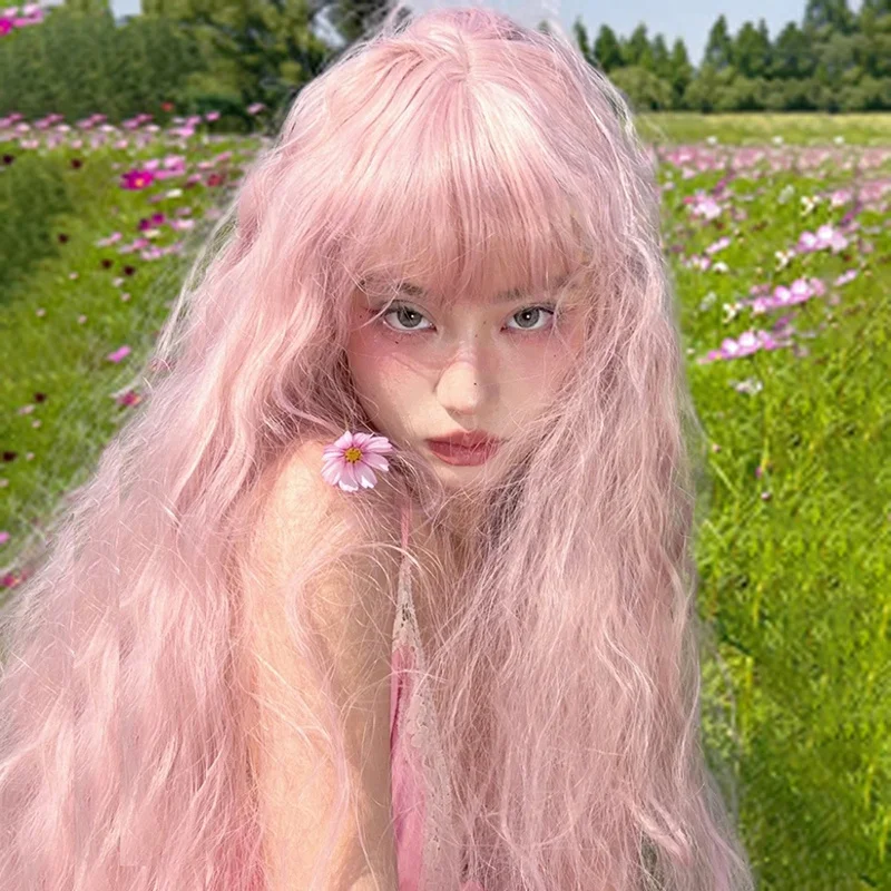 Sakura Pink Wig 1 Meter Long Curly Hair Cos Cherry Blossom Pink Hair With Full Head For Girl's Lolita Cosplay Water Photography
Sakura Pink Wig 1 Meter Long Curly Hair Cos Cherry Blossom Pink Hair With Full Head For Girl's Lolita Cosplay Water Photography