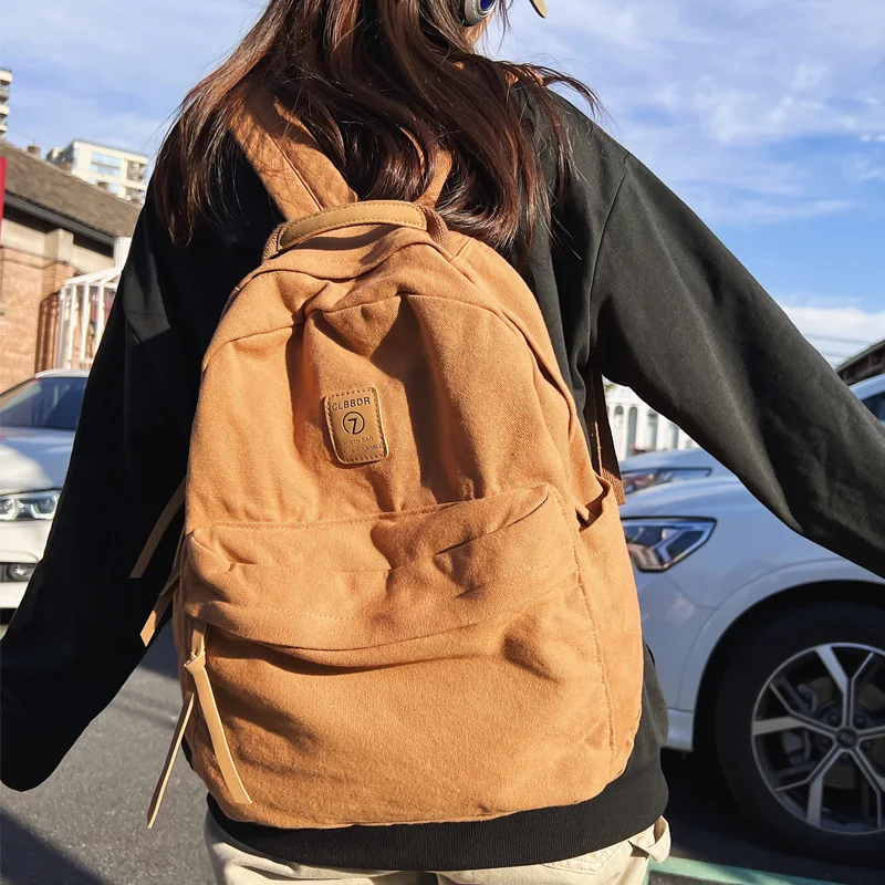 Мягкая холщовая Дорожная сумка унисекс для книг, женский рюкзак, повседневные женские рюкзаки для ноутбука и колледжа, крутая школьная сумка для подростков 
Мягкая холщовая Дорожная сумка унисекс для книг, женский рюкзак, повседневные женские рюкзаки для ноутбука и колледжа, крутая школьная сумка для подростков