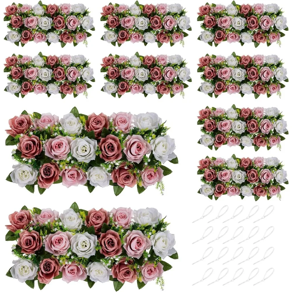 

Wedding Floral Centerpieces for Tables - 10 Pcs 19.6in Long Spring Flower Arrangements Artificial Centerpiece Vase Room Decor