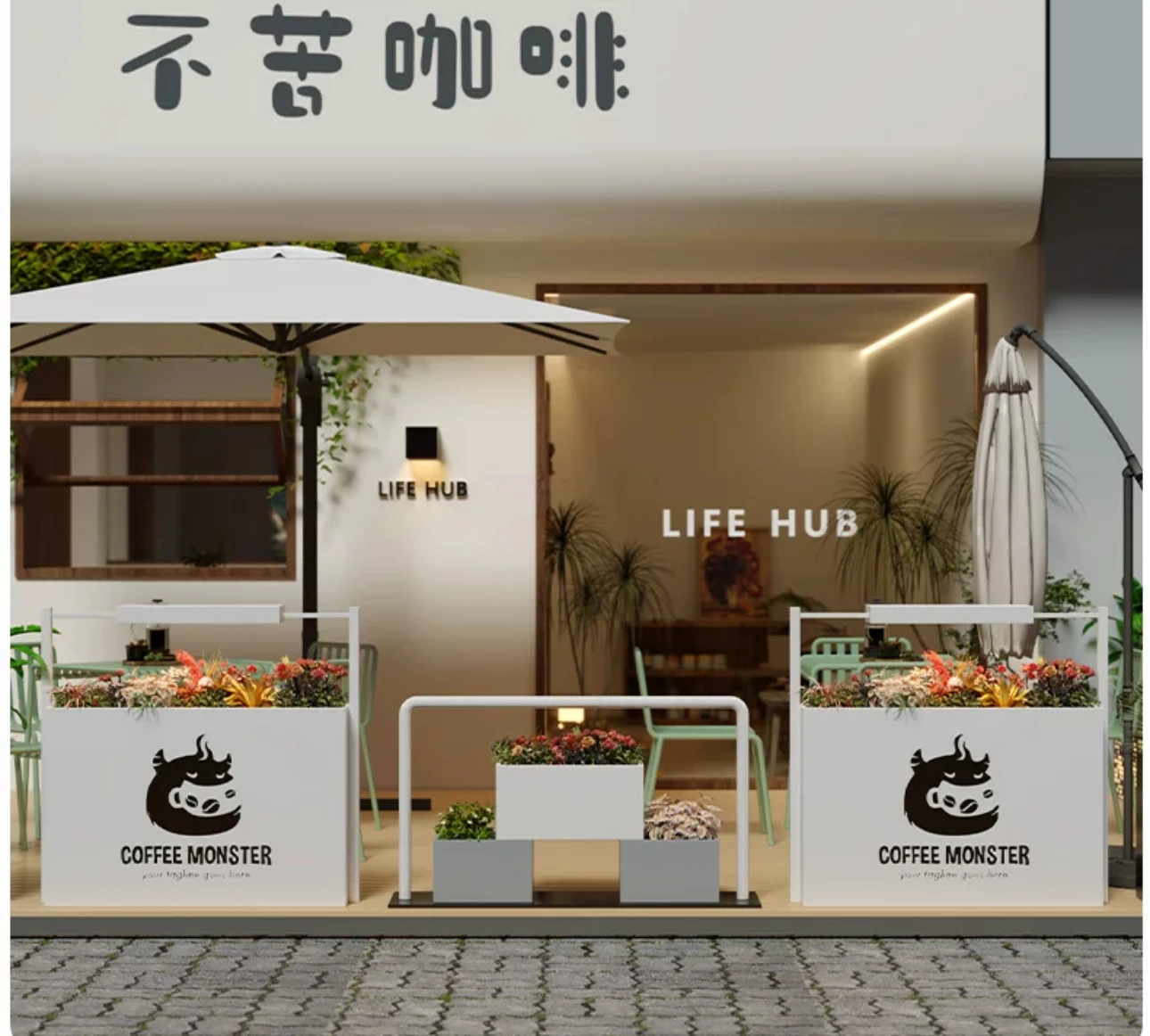 Outdoor luminous flower box cand restaurant swing outside to partition the solar green flower slot on the commercial street road
Outdoor luminous flower box cand restaurant swing outside to partition the solar green flower slot on the commercial street road