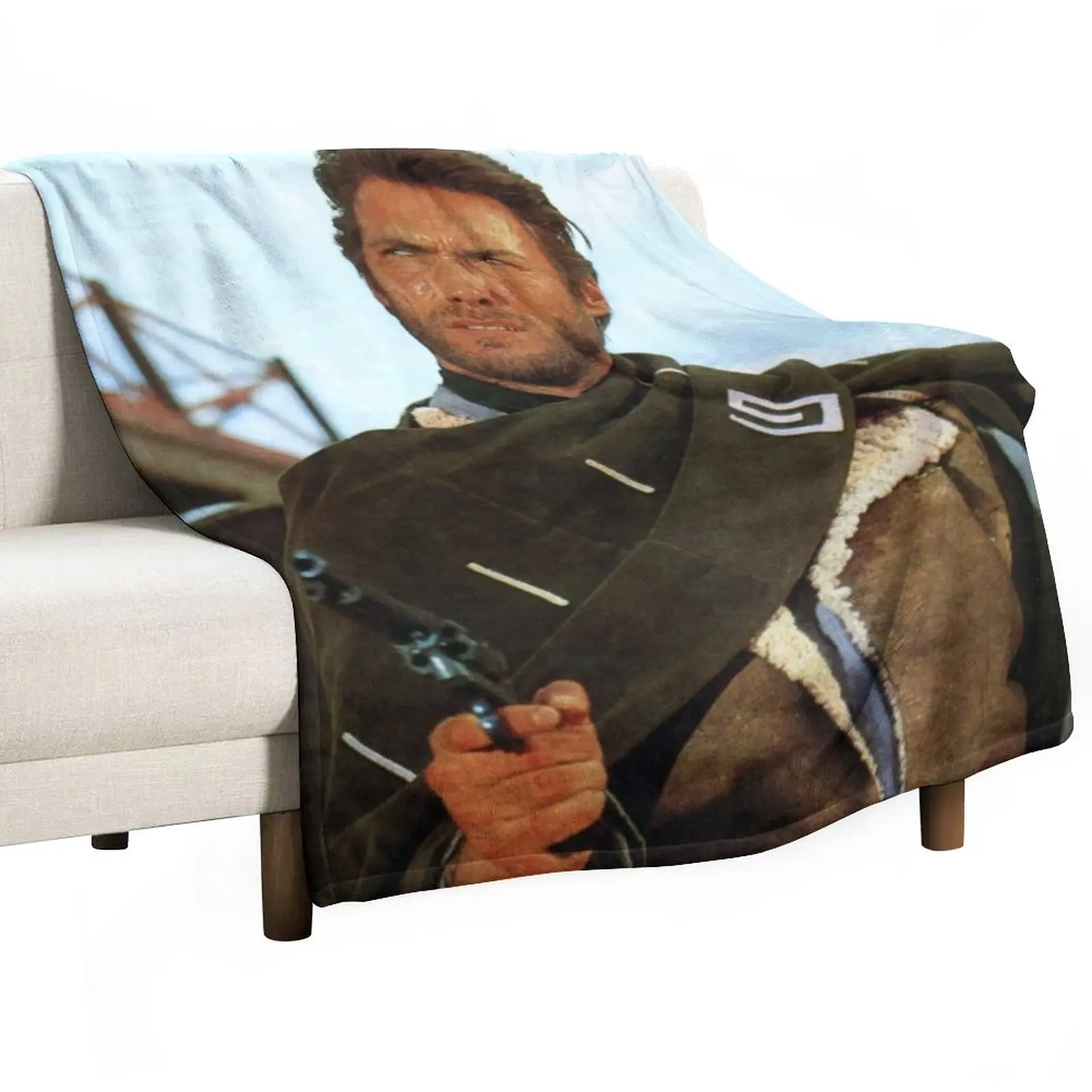 

Clint Eastwood cowboy Throw Blanket Luxury Bed Fluffys Large Decorative Sofas Blankets