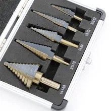 5 Size Cobalt Step Drill Bit 50 Size Step Drill Set with Aluminum Shell Kit Tool
5 Size Cobalt Step Drill Bit 50 Size Step Drill Set with Aluminum Shell Kit Tool