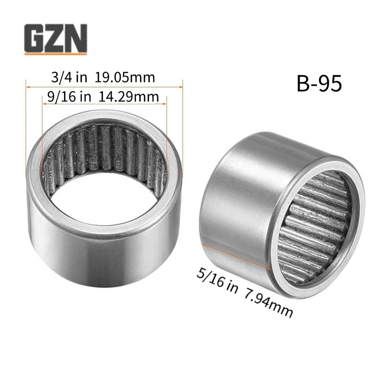 

2PCS Inch Full Needle Roller Bearing B-95 B-97 B-98 Thickened Inner Diameter 9/16 Inch 14.29 Mm Outer Diameter 3/4 Inch 19.05 Mm