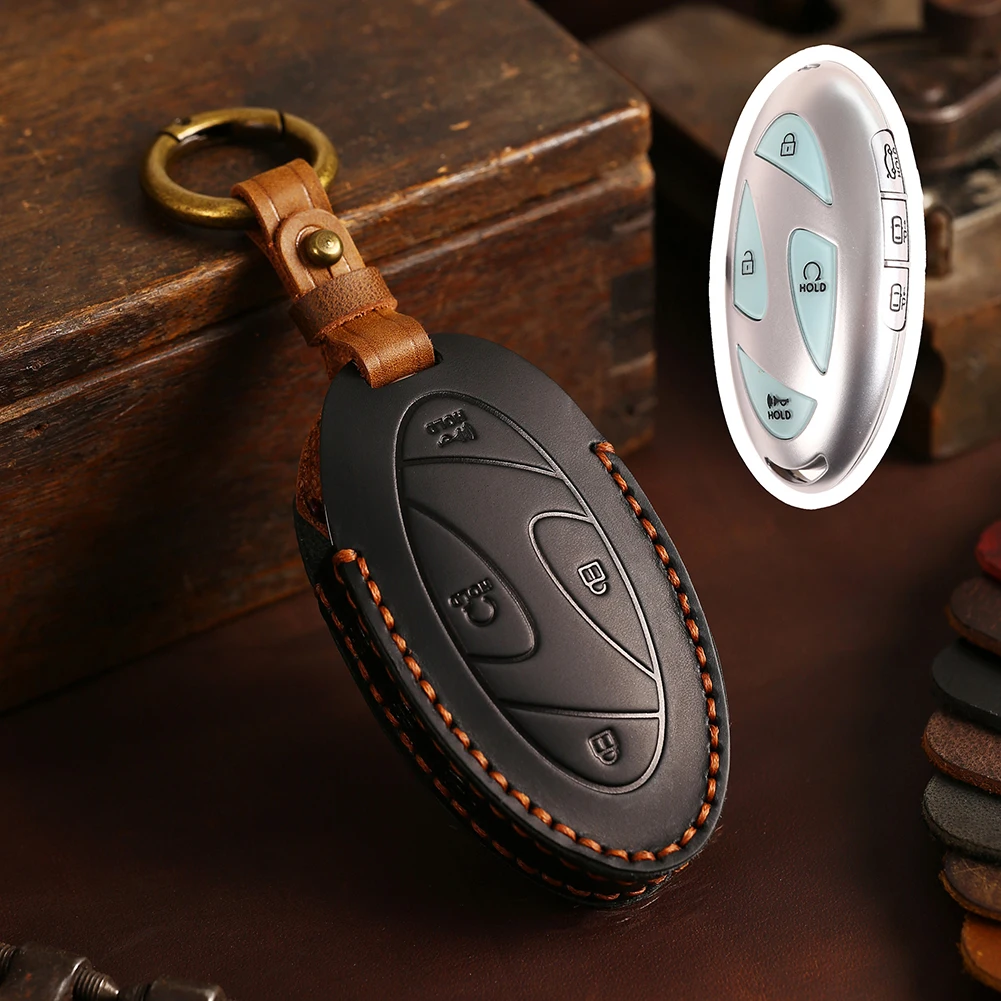 Cowhide Leather Car Key Cover Case Key Chain Protector For Hyundai Ioniq 6 EV 7 Buttons Auto Accessories
Cowhide Leather Car Key Cover Case Key Chain Protector For Hyundai Ioniq 6 EV 7 Buttons Auto Accessories