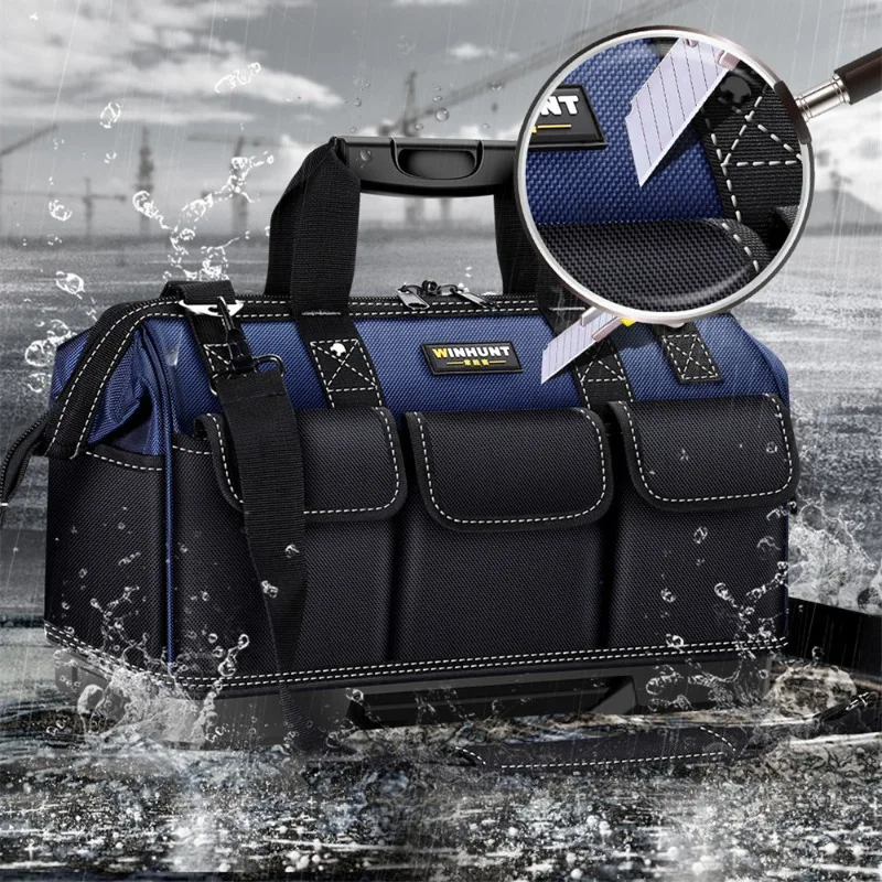 Household Electrician Storage Large Multi-Function Tool Bag Portable Waterproof Anti-Fall Tool Tote Storage Bag Supplies Handbag
Household Electrician Storage Large Multi-Function Tool Bag Portable Waterproof Anti-Fall Tool Tote Storage Bag Supplies Handbag