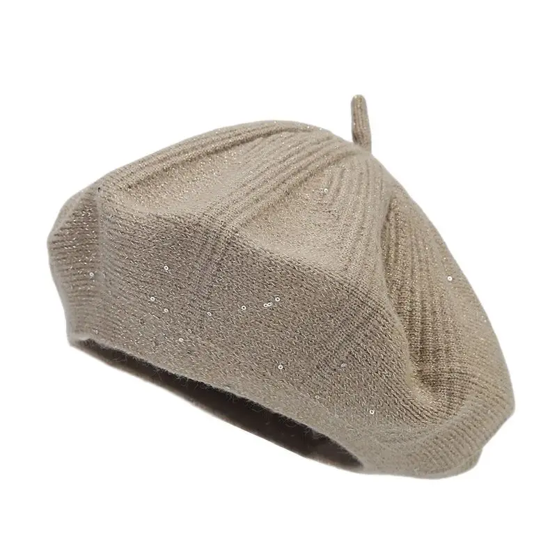 

LDSLYJR осенне-зимняя однотонная хлопковая шляпа с пряжкой, восьмиугольная шляпа для женщин и девочек 10