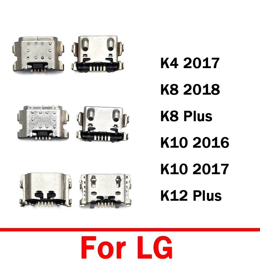 

50Pcs Mic USB Port Plug Dock Connector For LG K4 2017 K8 2018 K8 Plus K9 K10 2016 / 2017 K11 K12 Plus USB Port