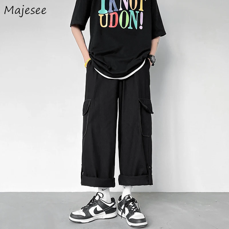 Pants Men Japanese Style Big Pockets Cargo Trouser Male брюки Ulzzang High Street Retro Drawstring Fashion Handsome Teens Solid 
Pants Men Japanese Style Big Pockets Cargo Trouser Male брюки Ulzzang High Street Retro Drawstring Fashion Handsome Teens Solid