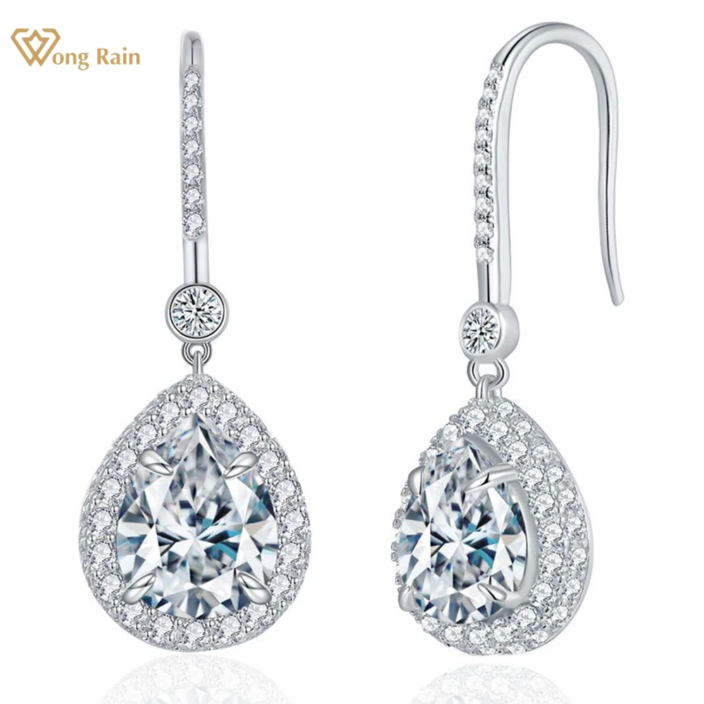 Wong Rain 925 Sterling Silver Pear Cut 7*9 MM Real Moissanite Diamonds Customized Pear Drop Dangle Earrings Jewelry for Women
Wong Rain 925 Sterling Silver Pear Cut 7*9 MM Real Moissanite Diamonds Customized Pear Drop Dangle Earrings Jewelry for Women
